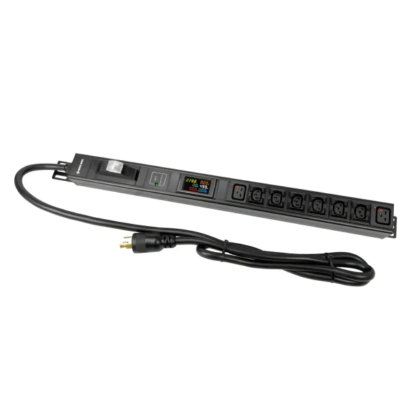 CMB8P 30A Metered Crypto Mining PDU 240V, NEMA L6-30P, 6 C13 & 2 C19 Outlets